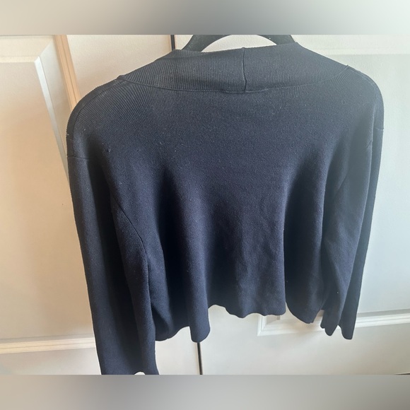 NWT Women's Navy Open Front Cardigan - Picture 4 of 7